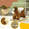 Plush Baby Rocking Horse – Sound Effects, Wooden Base & Safety Seat