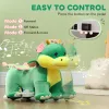 6V Battery‑Powered Ride‑On Triceratops Toy – Music, PU Wheels & Soft Padding