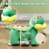 6V Battery‑Powered Ride‑On Triceratops Toy – Music, PU Wheels & Soft Padding
