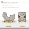 Rocking Horse with Music, Saddle & Soft Plush Body
