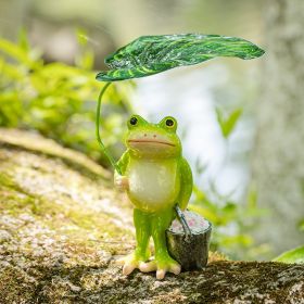 Outdoor garden decoration frog resin statue, courtyard decoration, outdoor courtyard decoration, female gardening gift