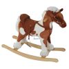 Rocking Horse, Kids Plush Airplane Rocker, Nursery Rhyme Sounds, Educational Toy for Boys & Girls