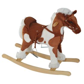 Rocking Horse, Kids Plush Airplane Rocker, Nursery Rhyme Sounds, Educational Toy for Boys & Girls