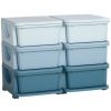 3‑Tier Kids Toy Storage Organizer with 6 Drawers – Blue