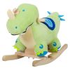 Dinosaur Rocking Horse, Plush, Realistic Sounds, Green, Adventure & Fun Ride-On Toy for Kids