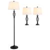 Vintage Candlestick Glow 3‑Piece Lamp Set