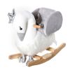 Plush Swan Rocking Horse – Ride‑On Toy with Sound, Wooden Base & Safety Belt