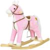Toddler Pink Animal Rocking Horse with Sound and Saddle, Fun Gift for Kids 3+ Years