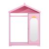 Kids Dress Up Storage, with Mirror, Dress Up Closet, Kids Armoire Wardrobe Closet for Little Girls, Toddler Costume Organizer