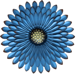 Metal Flowers Wall Decor Indoor Outdoor Metal Wall Art for Farmhouse Home Living Room Bedroom Bathroom Garden Decor – Blue