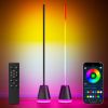 Smart RGB LED Corner Floor Lamp,Bright Tall Standing Lamps with APP and Remote,Modern Floor Lamp with Music Sync and 16 Million Colors