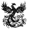 Phoenix Wall Art, Wall Decor Metal Phoenix Rising Statue, Black Metal Wall Decor gift for Christmas, Thanksgiving, housewarmings, 12x11 Inch