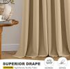 Taupe Brown Blackout Curtains for Bedroom Living Room 63 Inches Long 2 Panels