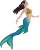 Metal Mermaid Sea Wall Decor Outdoor Garden Hanging Art Sculptures Home Ocean Theme Decorations for Kitchen Bathroom and Pool - 14.9Inches