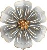 Metal Flower Wall Art Decor, 8.3" Rustic Modern Floral Sculpture, Distressed Iron Wall Hanging Home Decoration Accent Artworks for Indoor Kitchen Bedr