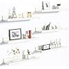 Floating Shelves for Wall, Wall Shelves for Decor Storage Set of 6, Wall Mounted Wood Shelf for Bedroom, Living Room, Bathroom, Kitchen