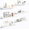 Floating Shelves for Wall, Wall Shelves for Decor Storage Set of 6, Wall Mounted Wood Shelf for Bedroom, Living Room, Bathroom, Kitchen