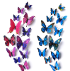 24pcs 3D Vivid Special Man-Made Lively Butterfly Wall Stickers Removable Butterflies Wall Decals 3D Nursery Art Decor for Kids Girls Bedroom Living Ro