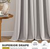 Cobblestone Blackout Curtains for Bedroom Living Room 63 Inches Long 2 Panels