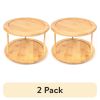 2‑Pack Bamboo 2‑Tier Turntable Organizer – 10" Rotating Spice & Pantry Rack