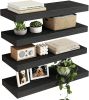 loating Shelves for Wall, Wall Mounted Rustic Wood Shelves for Bathroom, Living Room, Bedroom and Kitchen, Wall Shelves for Storage,Books