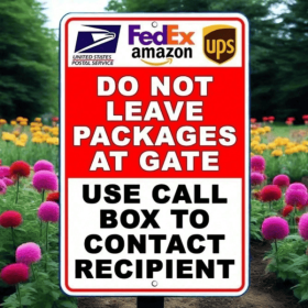 CIFbuy Do Not Leave Packages At Door Sign Metal Rustic Vintage Warning Decor For Home Entryway Bathroom Bedroom Kitchen Wall Art (TikTok