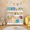 Kids 4‑Tier Wooden Bookshelf – Modern Book Display & Storage Organizer