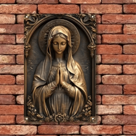 CIFbuy Square Metal Virgin Mary Spiritual Decor for Bar and Home(TikTok, temu pick-up service)