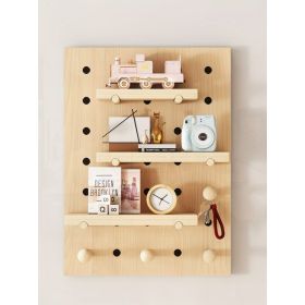 40×60cm Solid Wood Pegboard – Customizable Wall Organizer & Minimalist Display Panel