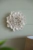Handmade Cream Ceramic Flower Wall Decor Accent – 7.3" × 7.3"