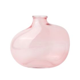Pink Glass Decorative Vase, 7.3"