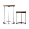 Acacia Top Plant Stand,2 Pack