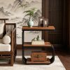 Vintage 3-Tier End Table Side Or Bedside Stand for Living Room Rustic Storage Organizer Coffee Table Bedroom Decor