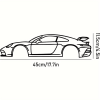 Stylish Edge Metal Line Racing Car Wall Adornment - Suspended Iron Wall Sculptures, High-Quality Metal Artifacts for Home Decor