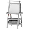 3‑in‑1 Standing Kids Easel – Chalkboard, Magnetic Whiteboard & Paper Roll