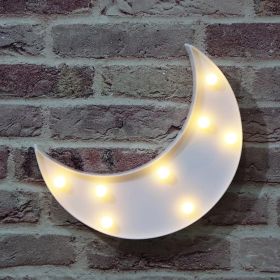 LED Crescent Moon Marquee Light – Battery‑Operated Night Lamp for Bedroom & Parties