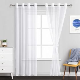 White Sheer Curtains – 84 Inches Long