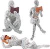 Home Decor Pulp Reading Women Thinker Statue Aesthetic Sculpture Room Decor Modern Abstract Decoration on Shelf Table Desk 3 Pack