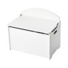 Kids Storage Bench, Wooden Toy Box Chest with Backrest, Large Storage Cabinet with Safety Hinge, Toddlers Storage Bench for Playroom