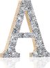 5.7 Inch Marquee Letters Wall Decor, Diamond Monogram Wooden Alphabet Signs, Living Room Bedroom Office Home Decor Wall Art