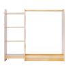 Kids Dress Up Storage, with Mirror, Wooden Kids Dress Up Rack, Toddler Wardrobe Closet for Little Girls, Storage Armoire, Costume Organizer