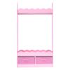 Kids Dress Up Storage, with Mirror, Toddler Costume Wardrobe with Drawer, Dress Up Wardrobe Closet for Little Girls, Pretend Storage Dresser