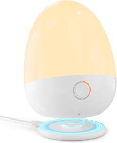 Touch Egg Night Light for Baby Nursery, Rechargeable Portable Kids Nightlight Lamp with 1-6H Feeding Timer, 3 Color Temperatures Dimmable