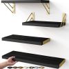 Floating Shelves for Bedroom Decor, Wall Shelves for Storage, Wall Mounted Rustic Wood Floating Shelf for Books,Corner Shelf for Bathroom,Kitchen