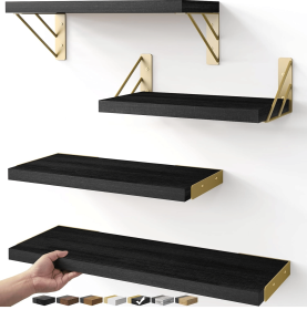 Floating Shelves for Bedroom Decor, Wall Shelves for Storage, Wall Mounted Rustic Wood Floating Shelf for Books,Corner Shelf for Bathroom,Kitchen