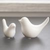 Small White Birds Statues Home Modern Style Decorative Ornaments for Living Room , Bedroom, Office Desktop, Cabinets (2Pcs White Birds)