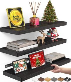 Shelves for Wall, Wall Mounted Rustic Wood Shelves for Bathroom, Bedroom, Living Room, Kitchen
