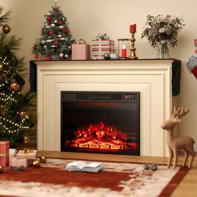 23 Inch Electric Fireplace Insert Fireplace Heater with Adjustable Flame Color