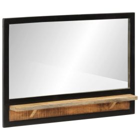 Bathroom Mirror Natural wood and glass Solid mango wood, glass, iron