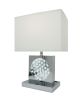 22" Chrome Crystal Table Lamp – Built-In Night Light, USB Port & Power Outlet